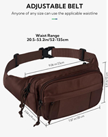 Sac banane grande capacité 2,5 L pour femme et homme, léger, résistant à l'eau, ceinture réglable, idéal pour le voyage, la randonnée, la promenade du chien, personnalisable OEM ODM