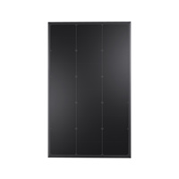 Module PV HPBC monocristallin tout noir 18V 120W à haute efficacité, tension personnalisable, pour éclairage public solaire à demi-cellules