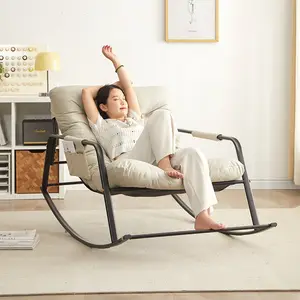 Hot Lazy Person Double Rocking Recliner Chair Adult Balcony Leisure Chair Sleeping Reclining Features Living Room Outdoor Beach
