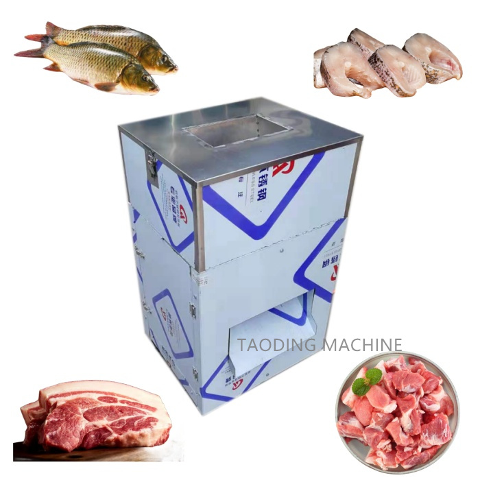 Высокоэффективная машина для переработки свежего мяса сверхмощная машина для мясных кубиков автоматическая машина для резки мяса
