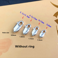 Usine directe 8 10 12 MM anneau ouvert Anti ternissement 925 fermoir perroquet en argent Sterling pour la fabrication de bijoux à bricoler soi-même
