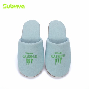 Pantuflas Infantiles de Lujo con Logotipo Personalizado, 5 Estrellas, Punta Cerrada, Ecológicas, Bordadas, para Habitaciones de <span class=keywords><strong>Hotel</strong></span> - Product Image 3