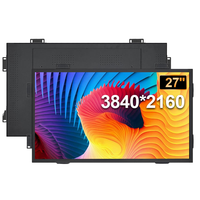 Harga Pabrik Baru Layar Sentuh Kapasitif Metalik Industri Bisnis 27 Inci 3840*2160 4K Embedded Open Frame Vesa Panel Mount