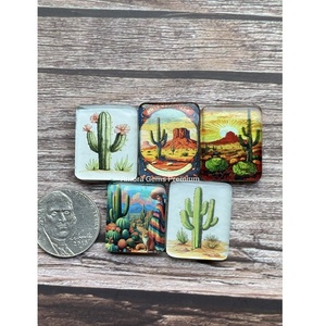 Cabujones de Cactus Inspirados en el Suroeste, Piedras Preciosas Sueltas para la Fabricación de Joyas, Artesanía, Estilo Occidental, Abalorios - Product Image 6