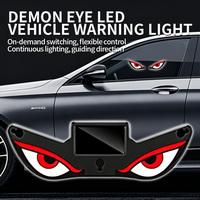 Lumières triangulaires sans fil universelles JHS à énergie solaire pour fenêtre de voiture, yeux de démon, pour voiture, moto, accessoires pour moto, lumière d'ambiance