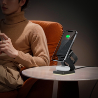 Support de téléphone avec logo personnalisable, chargeur sans fil 3 en 1 pour téléphone, chargeur sans fil magnétique rapide 15W 3 en 1