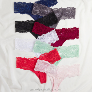 Culottes brodées respirantes chaudes pour femmes, tangas sexy en dentelle, antibactériennes, florales, multicolores, <span class=keywords><strong>lingerie</strong></span> pour femmes - Product Image 3