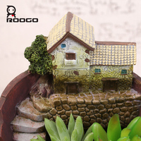 Roogo Home Pot de fleur de jardin de fées en résine fait à la main Design original pour imprimante 3D Top 1 vente de fleurs artificielles utilisées dans une boutique en ligne