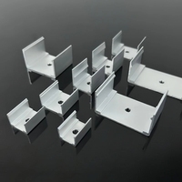 Supports linéaires encastrés en métal, clips de fixation flexibles pour néons, bases de support pour tubes LED en silicone, clips de montage en aluminium pour bandes lumineuses