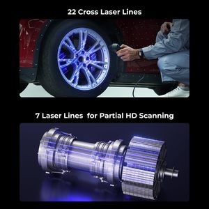 Creality-Escáner <span class=keywords><strong>3D</strong></span> Raptor Pro inalámbrico para impresión <span class=keywords><strong>3D</strong></span>, 22 + 7 láser azul y escáner de mano NIR de 0,02mm de precisión 60fps de alta velocidad - Product Image 3