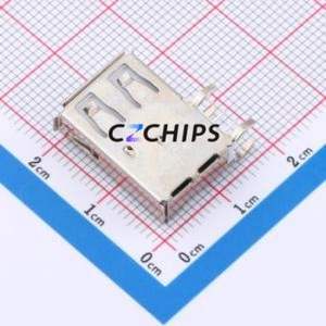 USB90-09-T1-W USB Connector Through hole Component (THT) Connector Type-A USB 2.0 Female Side Insert - Product Image 2