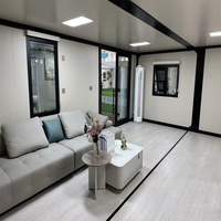 Vente en gros à distance Maison conteneur préfabriquée de luxe Mini maison mobile préfabriquée extensible avec 2 chambres pour immeuble de bureaux
