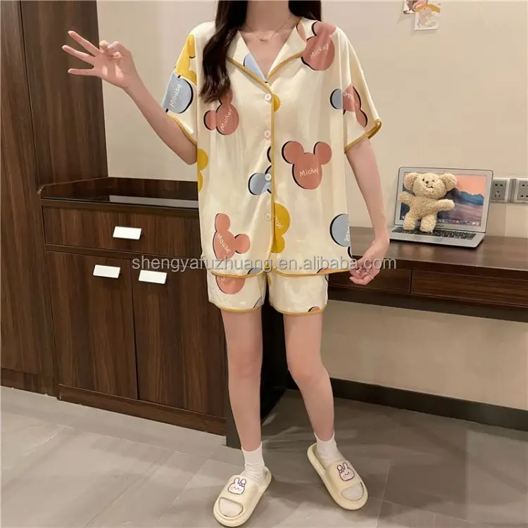 High quality sexy women's pajamas silk pajamas sexy lace women's elegant casual pajamas