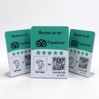 Carte RFID NFC 13,56 MHz avec puce 213 215 216, support d'avis Tripadvisor, personnalisée, imprimée et avec QR