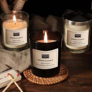 Bougie artisanale en cire de soja et verre, décorations créatives d'aromathérapie pour la maison, sans fumée, pour bars, ambiance Saint-Valentin - Product Image 1