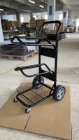 2 pneus cheval équiper produits chariot chariot cheval pinces de selle présentoir support, Rolling Horse Saddle Rack Cart With Wheels