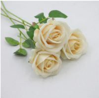 Rose artificielle en tissu velours unique pour arrangement de mariage, bouquet de la Saint-Valentin, matériaux pour vitrine