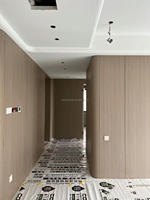 Panneau en mousse PVC moderne et imperméable avec texture de qualité E1, classe d'incendie B1, revêtement mural écologique, service de découpe disponible