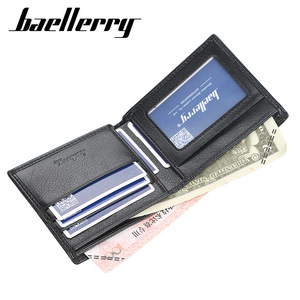 กระเป๋าสตางค์ผู้ชายแบบสั้นแบรนด์ Baellerry หนังนิ่มบาง ช่องใส่บัตรหลายช่อง กระเป๋าสตางค์แนวนอน ใช้ได้ทุกวัน สีน้ำตาลและสีดำ - Product Image 3