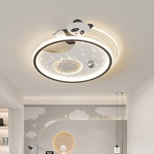 Lumière de plafond pour chambre d'enfant, LED à spectre <span class=keywords><strong>complet</strong></span>, protection des yeux, design moderne, simple, créatif, <span class=keywords><strong>dessin</strong></span> <span class=keywords><strong>animé</strong></span>, panda roux, lapin - Product Image 2
