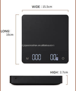 अनुकूलित इटैलियन कॉफी स्केल हाथ से बना डिजिटल डिवाइस, क्रोनोग्राफ वजन मापने फ़ंक्शन 0.1 जी रिज़ॉल्यूशन - Product Image 5