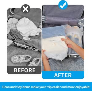 Dây kéo túi du lịch Giày đóng gói không thấm nước chống bụi xách tay du lịch giày lưu trữ túi rõ ràng Túi giày - Product Image 5