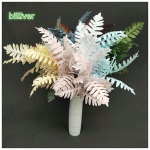 Décoration de mariage, accessoires pour la maison, bonsaï, grandes feuilles de cyprès, plantes vertes, 3 branches hautes, plante artificielle, décoration. - Product Image 4