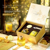 Diffuseur de parfum en verre à l'odeur d'Osmanthus, ensemble cadeau de bougies parfumées de qualité supérieure - Cadeau de mariage luxueux et exquis