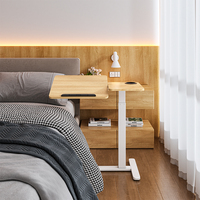 NOUVEAU Bureau mobile sur roulettes pour ordinateur portable, réglable en hauteur, pneumatique, pour la maison ou le bureau, éco-responsable, moderne, à placer au-dessus du lit ou au chevet