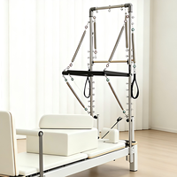 Offre Spéciale : Reformer Pilates en Alliage d'Aluminium Blanc avec Tour, Réglage Ergonomique, Système de Poulies Silencieux pour Tous Niveaux de Condition Physique