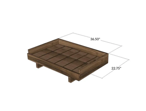 モダンファッションDIY犬用ベッドプラン快適耐久性のある折りたたみ式ペットケージイージービルド木工プラスチック/ゴムスペース節約 - Product Image 3