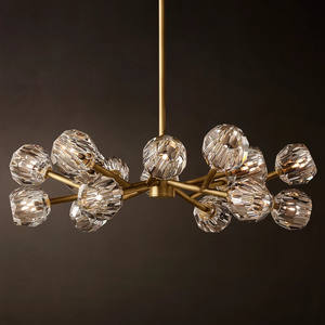 Lámparas de Araña de Cristal de Lujo con Forma de Globo, Precio de Fábrica, para Villas, Hoteles, Comedores, Modernas Lámparas Colgantes de Cristal con Diseño de Frijol Mágico - Product Image 2