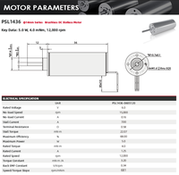 Moteur de main robotique chirurgicale PrimoPal, faible bruit, 14 mm, sans fente, haute vitesse 12000 tr/min, 5 W, mini moteur sans balais sans noyau