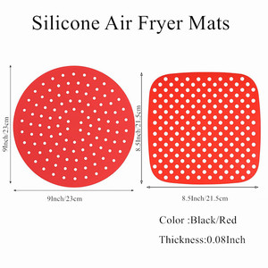 Custom Reusable Non-stick <b>Silicone</b> Air Fryer Liners Heat Resistant <b>Silicone</b> Air Fryer Mat - Product Image 4