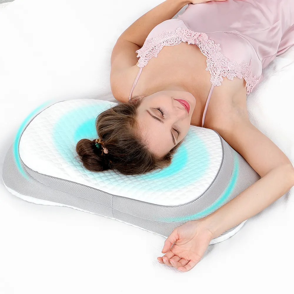 Almohada 3D con millones de microbolas, posicionador de sofá y cama, ergonómica, microcuentas, almohada para dormir