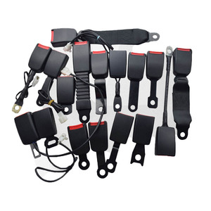 Fibbia Universale per Cintura di Sicurezza Auto con Cablaggio, Base per Cintura di Sicurezza Multiuso con Pulsante Rosso per Auto, Furgoni e Camion - Product Image 1