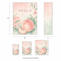 Op maat gemaakte bedrukte stevige geschenkverpakking voor premium witte perzik fruitverpakkingen, aquarelontwerp deksel en bodem, groothandel OEM