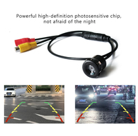 Caméra de recul perforée pour voiture, vision nocturne, étanche IP68, 18,5 mm, plastique, 12V, 720P CCD, 170 degrés