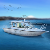 Fabricant de bateaux en aluminium, bateau de course en aluminium à cabine fermée de 20 pieds, bateau de pêche en haute mer de 6 m pour 6 à 8 personnes disponible
