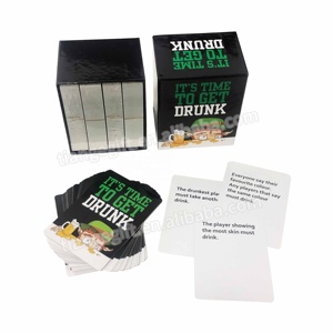 Card Game Manufacturer Custom Printed family Party Drinking Card Game with Gift Rigid Box