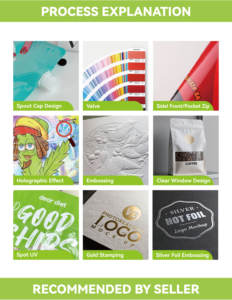 500 מותאם אישית/1000pcs מחזור מזון ziplock כיתה שקיות סטנד-אפ קפואים מאריזת פירות פלסטיק אריזות אננס מנגו - Product Image 6