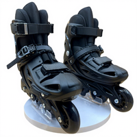 Patins à roulettes en ligne réglables à 4 roues en PU de conception nouvelle pour enfants et adolescents
