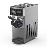 Machine à crème glacée molle de petite taille à tête unique entièrement automatique de type commercial de table avec moteur principal Garantie 1 an