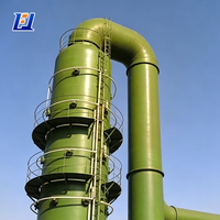 Sistema de depuración de polvo con torre de lavado de fibra de vidrio GFRP FRP para gases de combustión industriales FT-DRT1