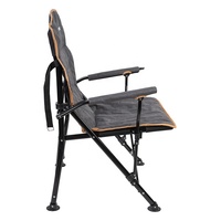 Chaise de camping pliable robuste et moderne BUNKER INDUST, surdimensionnée, portable, pour utilisation en parc, avec coussin rembourré, pour l'extérieur