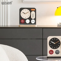 WOZOOM jam meja desain asli DIY jam tangan seni Modern dengan tanggal jam meja untuk ruang tamu penjualan dekorasi kamar anak-anak