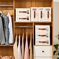 Organiseurs de draps de lit, ensemble de rangement pliable avec poignée, boîte de rangement pour literie, housse de couette, gain de place pour armoire