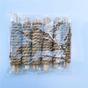 Tavşan Bunny gine domuz Hamster doğal Seagrass tatlı bambu Molar diş Bunny çiğnemek oyuncaklar için Sticks kafes aksesuarları - Product Image 4