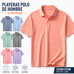 Playeras <b>Polo</b> De Hombre Al Por Mayor Fine <b>Stripe</b> <b>Polo</b> <b>Shirt</b> Multi Color Short Sleeve Private Label Casual Top Custom logo - Product Image 1