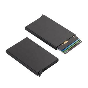 FSW246 New Aluminum RFID Blocking Auto Pop up Slide Credit Holder Metal Front Pocket <strong>Cards</strong> Box Wallet - Product Image 3